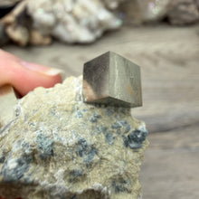 Carica l'immagine nel visualizzatore di Gallery, Cubic Pyrite on Matrix from Spain #09
