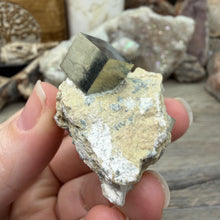 Bild in Galerie-Viewer laden, Cubic Pyrite on Matrix from Spain #11
