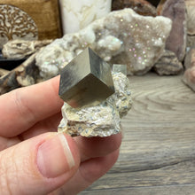 将图像加载到图库查看器中，Cubic Pyrite on Matrix from Spain #12
