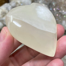 Load image into Gallery viewer, Lemon Calcite Heart Palm Stone #03
