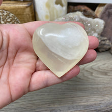 Load image into Gallery viewer, Lemon Calcite Heart Palm Stone #03
