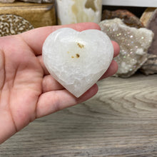 Load image into Gallery viewer, Lemon Calcite Heart Palm Stone #04
