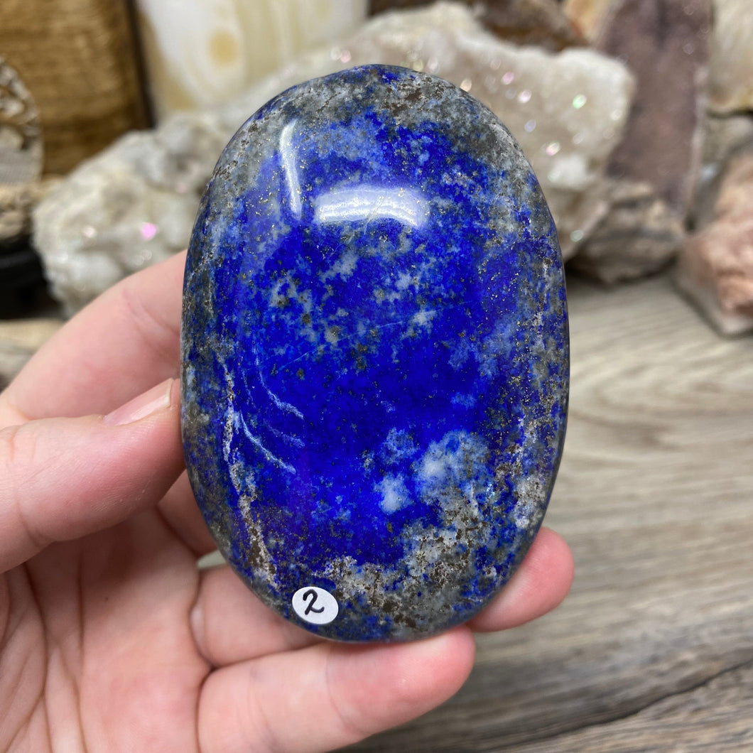 Lapis Lazuli Palm Stone #02 - 3.19