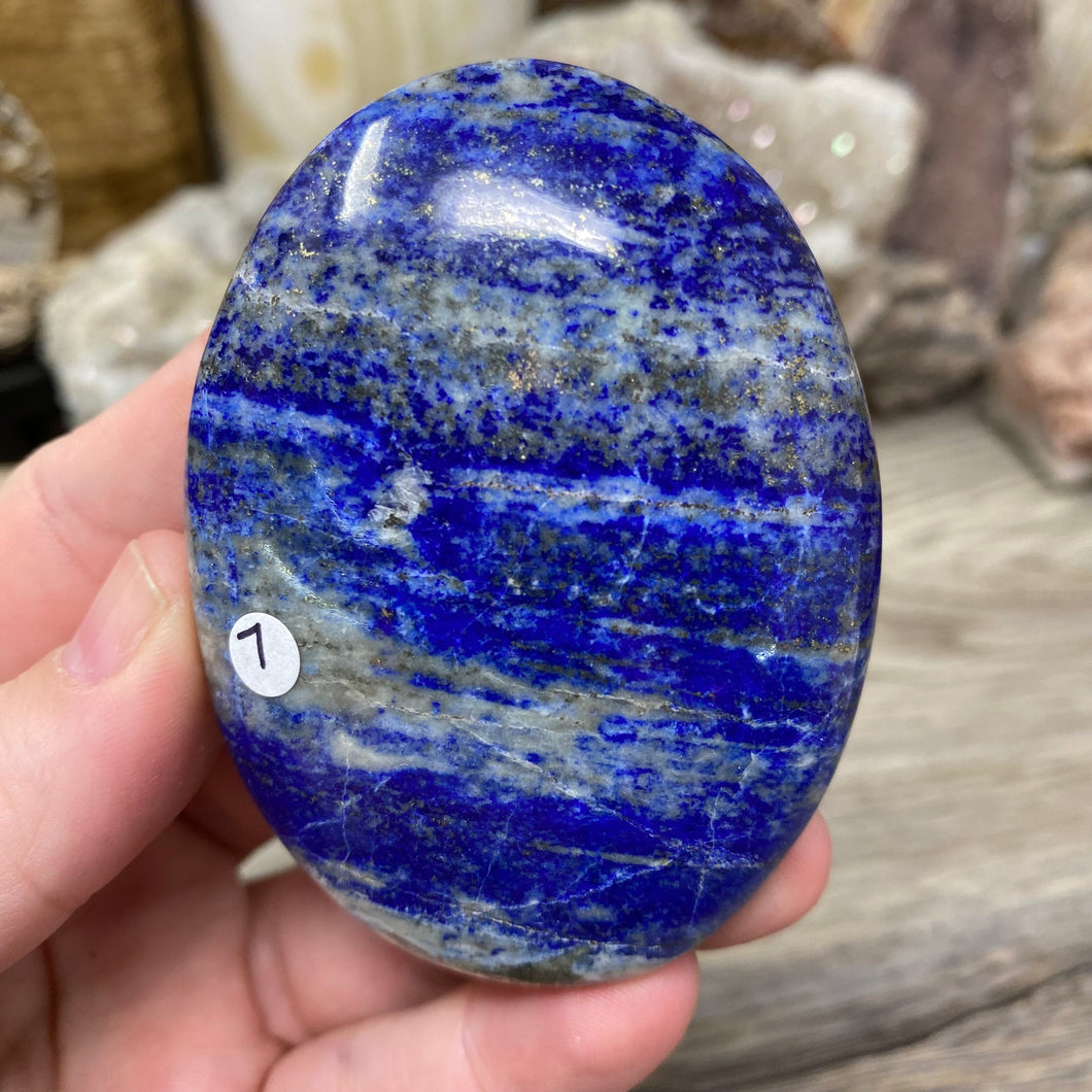 Lapis Lazuli Palm Stone #07 - 2.82