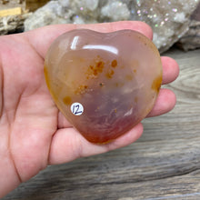 Cargar imagen en el visor de la galería, Carnelian Heart Palm Stone #12
