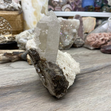 Load image into Gallery viewer, Smoky Quartz Specimen with Albite and Muscovite
