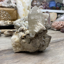 Load image into Gallery viewer, Smoky Quartz Specimen with Albite and Muscovite
