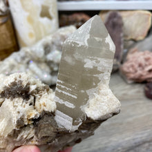 Load image into Gallery viewer, Smoky Quartz Specimen with Albite and Muscovite
