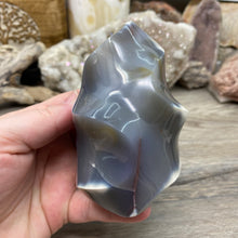 将图像加载到图库查看器中，Orca Agate Stone Flame ~ 4.01&quot; x 2.75&quot; x 2.62&quot;
