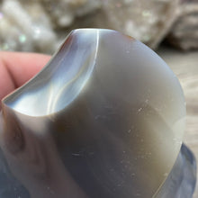 将图像加载到图库查看器中，Orca Agate Stone Flame ~ 4.01&quot; x 2.75&quot; x 2.62&quot;
