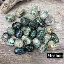 Load image into Gallery viewer, Emerald Fuchsite in Quartz Tumbles
