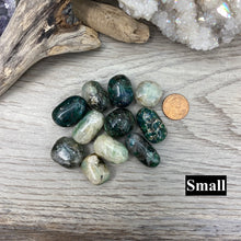 Load image into Gallery viewer, Emerald Fuchsite in Quartz Tumbles
