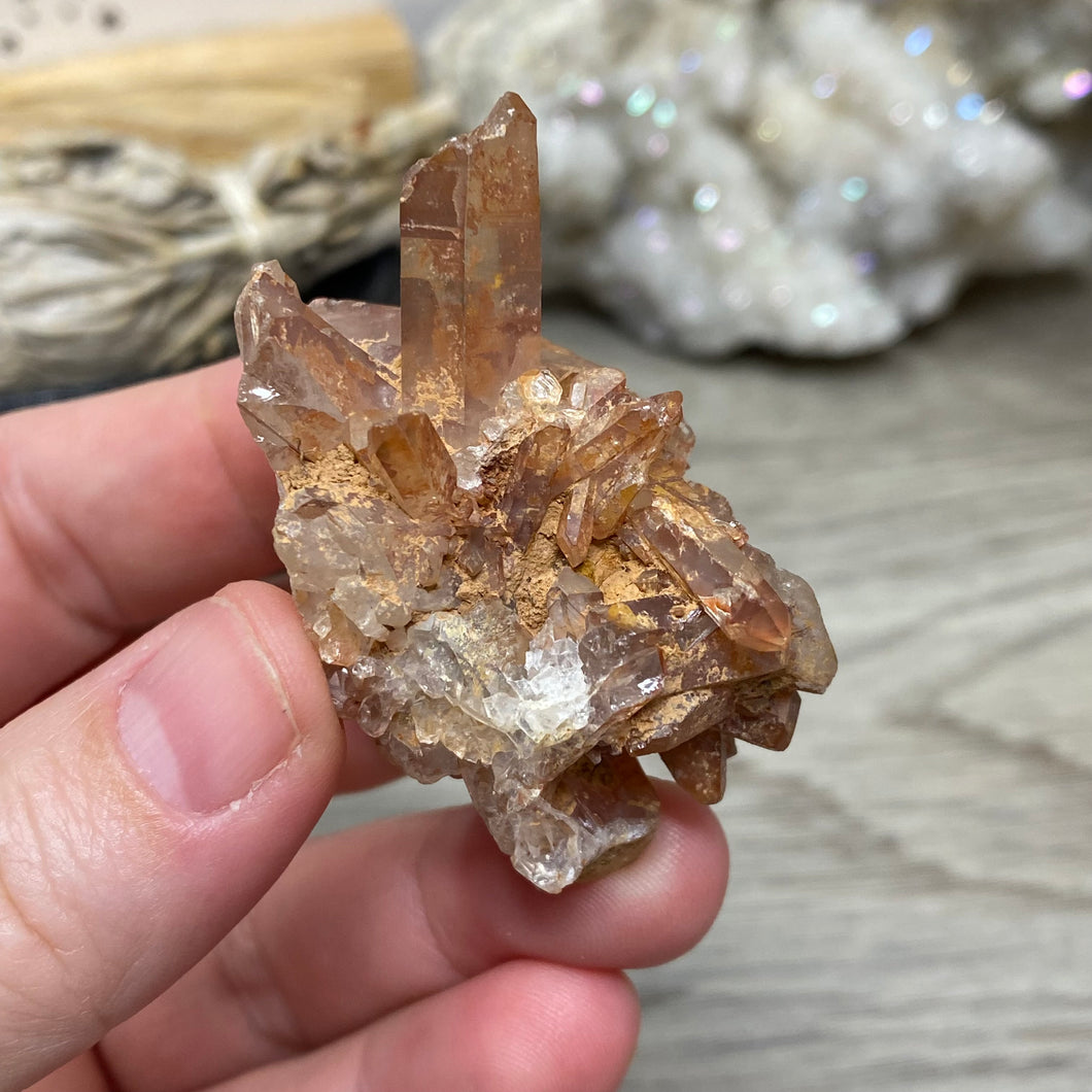 Red / Tangerine Quartz Cluster #101