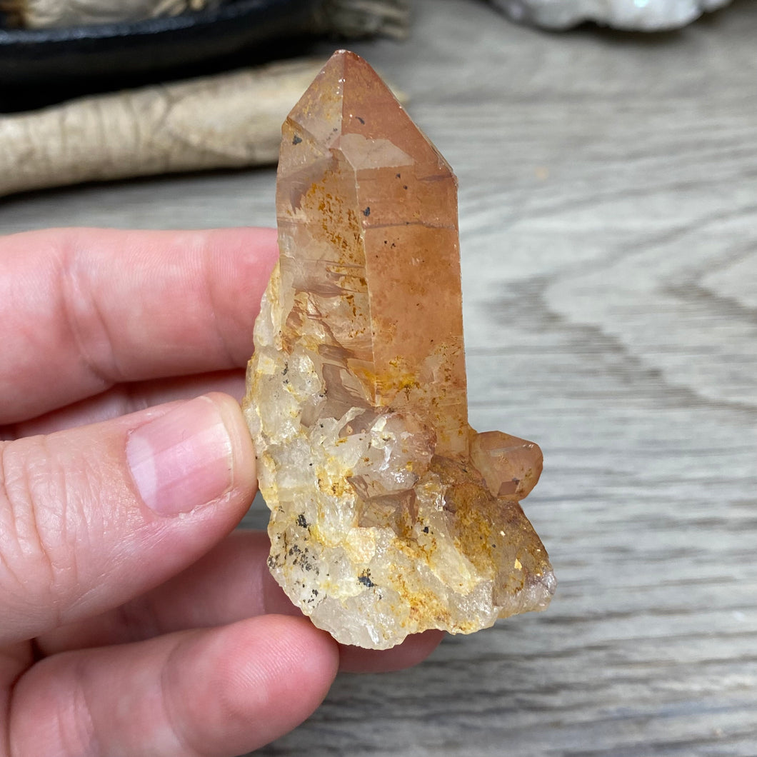 Red / Tangerine Quartz Cluster #105