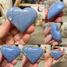 Load image into Gallery viewer, Angelite Heart Palm Stones
