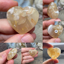 Load image into Gallery viewer, Flower Agate 1.25&quot; Pocket Hearts
