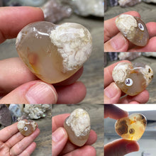 Load image into Gallery viewer, Flower Agate 1.25&quot; Pocket Hearts
