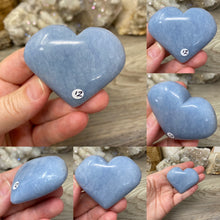 Load image into Gallery viewer, Angelite Heart Palm Stones
