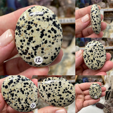 Load image into Gallery viewer, Dalmatian Jasper Pillow Palm Stones
