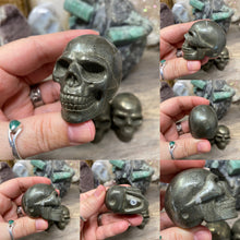 Load image into Gallery viewer, Pyrite 2&quot; Skulls
