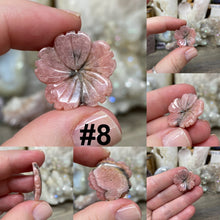 将图像加载到图库查看器中，Rhodochrosite Flowers with Drilled Holes
