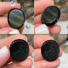 Load image into Gallery viewer, Blue Tiger Eye 1&quot; Coin Size Pocket Stone
