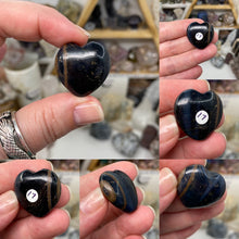 Load image into Gallery viewer, Blue Tiger Eye 1&quot; Hearts
