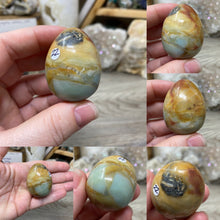 Load image into Gallery viewer, Black Gold Amazonite 2&quot; Eggs

