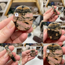 Load image into Gallery viewer, Rhodonite Smooth Palm Stones
