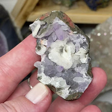 Load and play video in Gallery viewer, Amethyst on Sparkling Quartz Chalcedony #16
