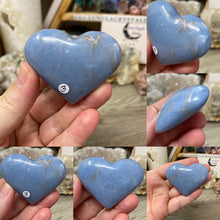 Load image into Gallery viewer, Angelite Heart Palm Stones
