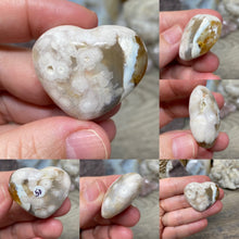 Load image into Gallery viewer, Flower Agate 1.25&quot; Pocket Hearts
