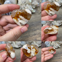 Load image into Gallery viewer, Flower Agate 1.5&quot; Pocket Hearts
