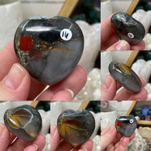 Load image into Gallery viewer, African Bloodstone 40mm Hearts
