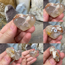 Load image into Gallery viewer, Flower Agate 1.5&quot; Pocket Hearts
