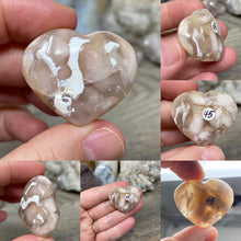 Load image into Gallery viewer, Flower Agate 1.25&quot; Pocket Hearts
