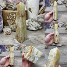 Load image into Gallery viewer, Green Onyx 6&quot; Obelisk Towers
