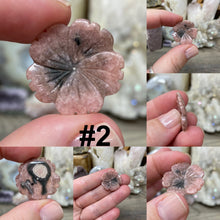 Load image into Gallery viewer, Rhodochrosite Flowers with Drilled Holes
