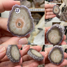 将图像加载到图库查看器中，Amethyst Uruguayan Stalactite Large Slices
