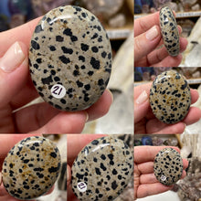 Load image into Gallery viewer, Dalmatian Jasper Pillow Palm Stones
