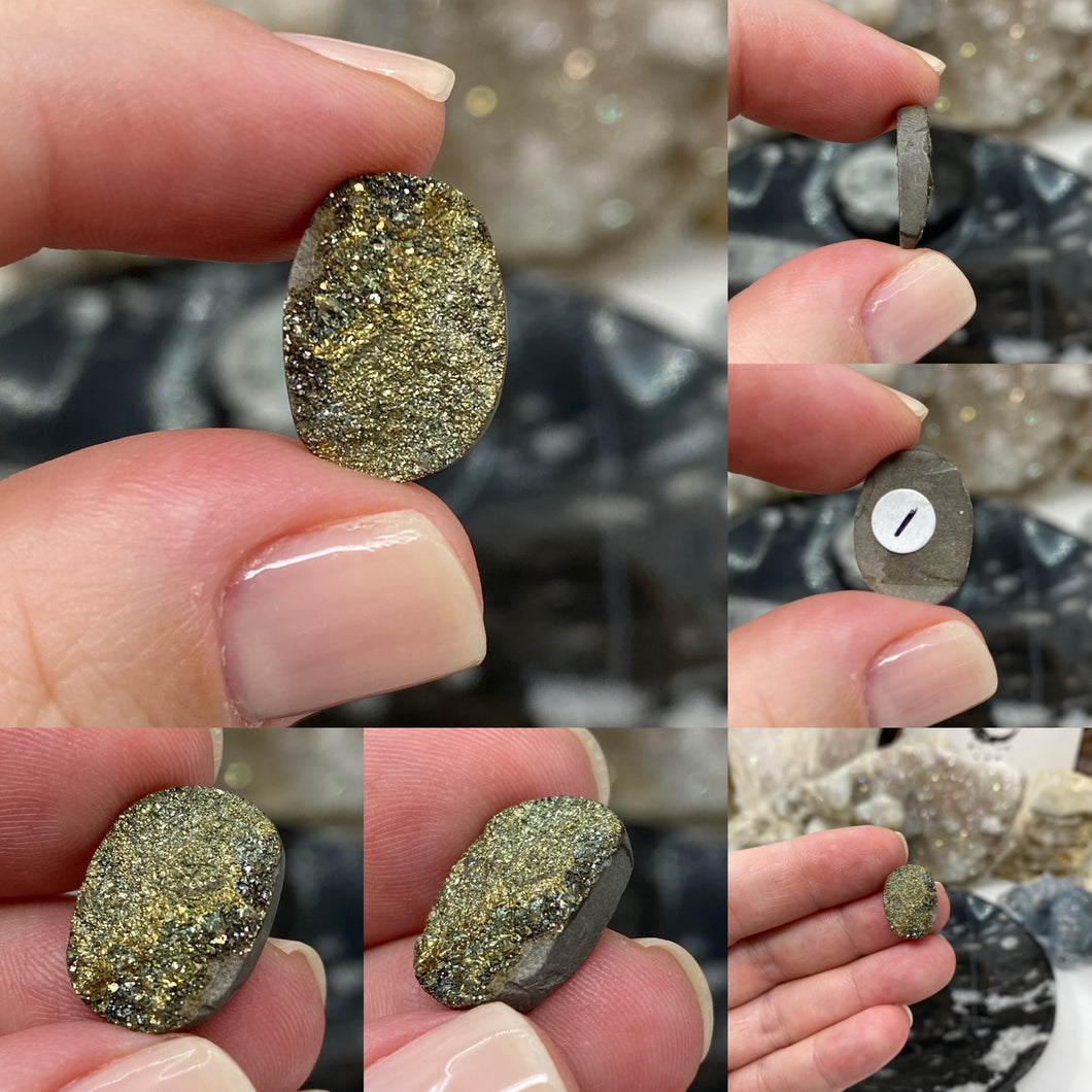 Pyrite 16x12mm Oval Cabochons