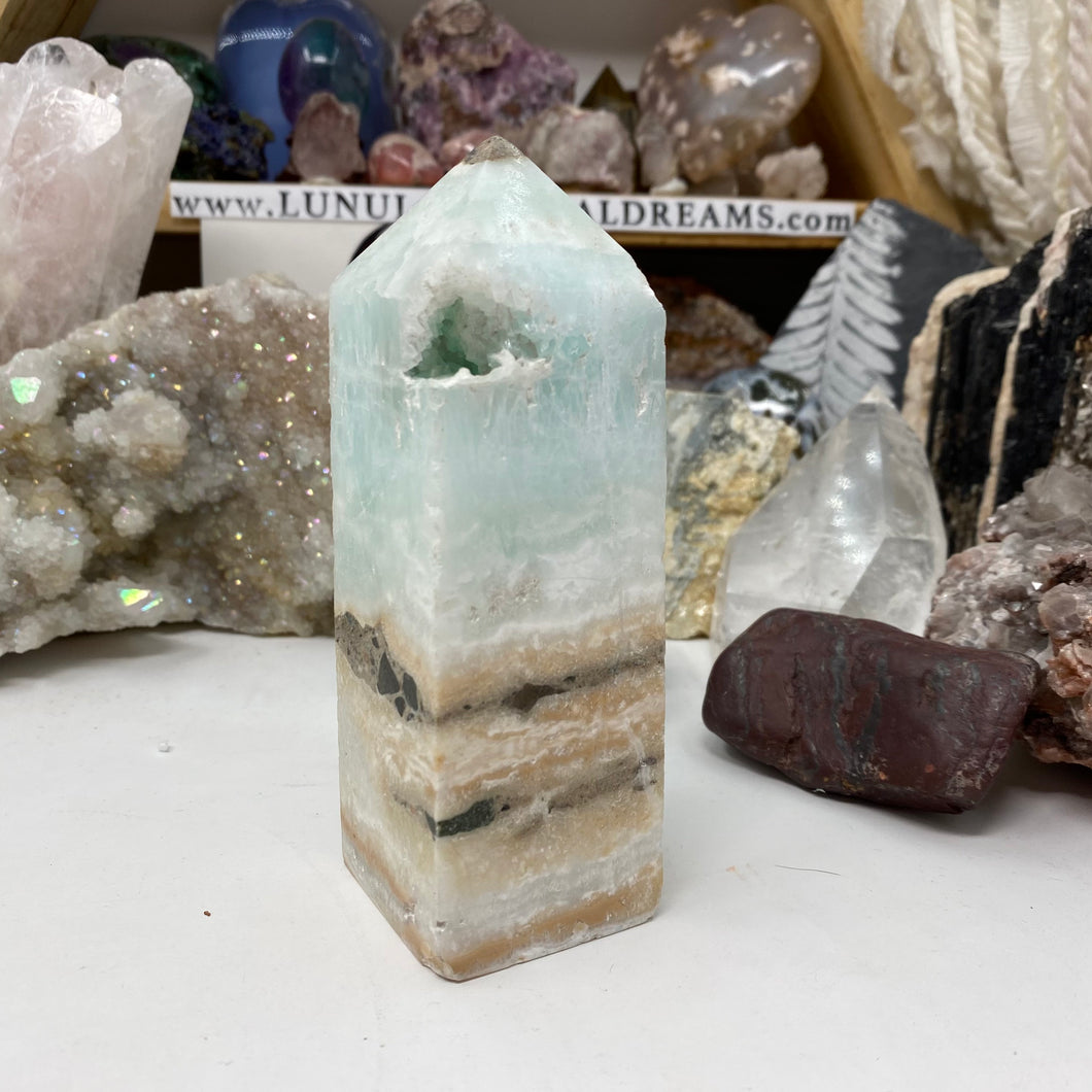 Blue Aragonite Tower #04