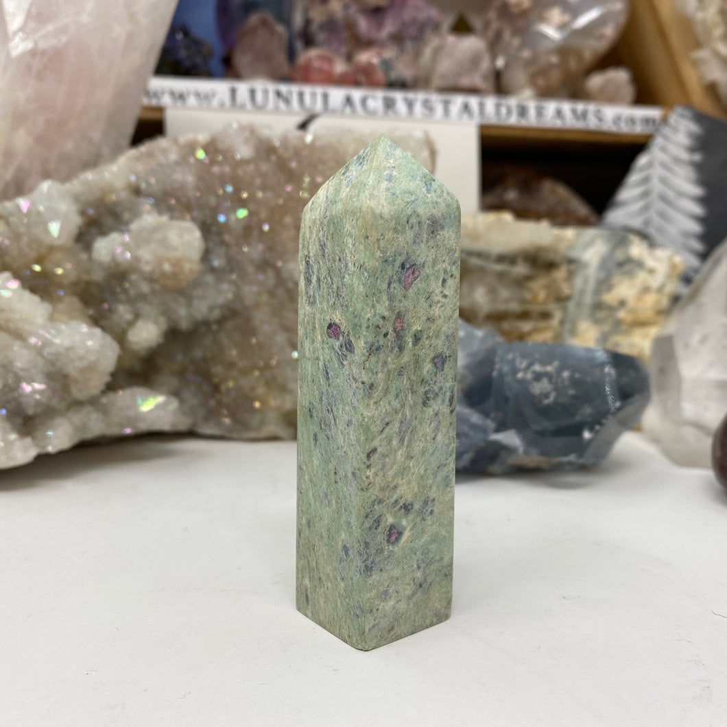Ruby and Kyanite in Fuchsite Tower #06