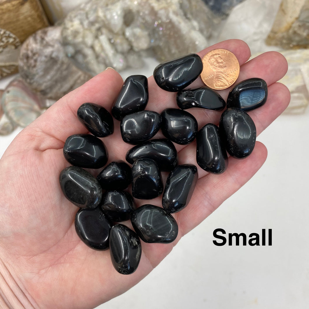 Black Obsidian Tumbles