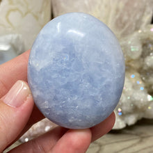 Load image into Gallery viewer, Blue Calcite Palm Stone #19
