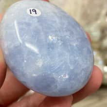 Load image into Gallery viewer, Blue Calcite Palm Stone #19
