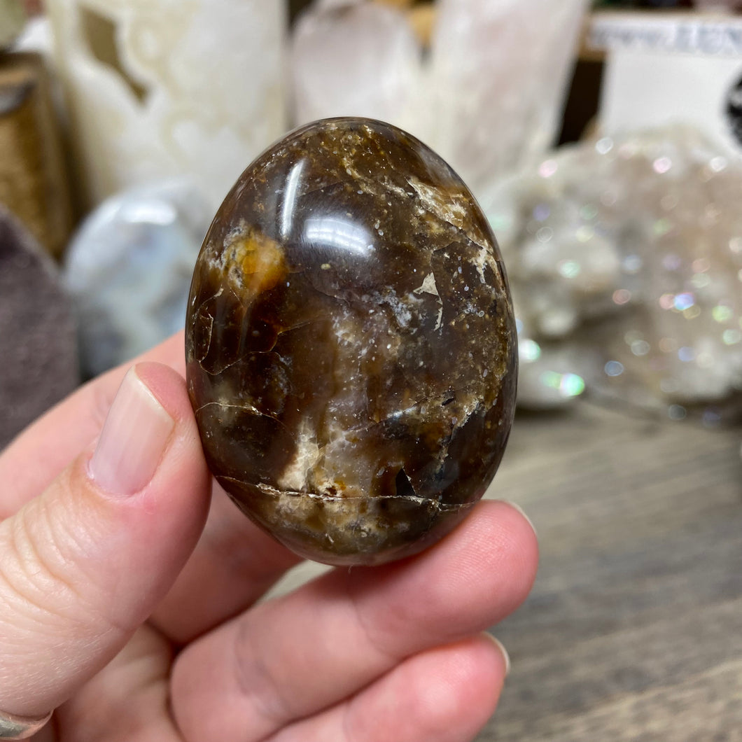 Brown Opal Palm Stone #02