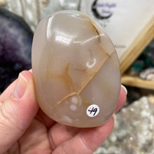 Load image into Gallery viewer, Flower Agate Palm Stone #49
