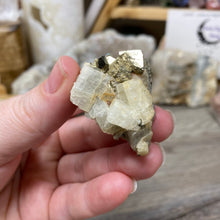 Cargar imagen en el visor de la galería, Cubic Pyrite on Calcite #01
