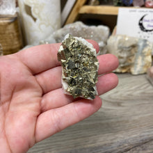 Cargar imagen en el visor de la galería, Cubic Pyrite on Calcite #02
